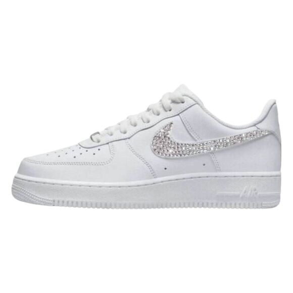 NIKE Air Force 1 Low Customised \'Swarovski\' Sneakers Size 12 main image 9